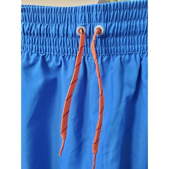 Nike Men's Blue 100% Polyester Pull On Swim Trunk Logo Print Shorts Size 4XL - Picture 2 of 14
